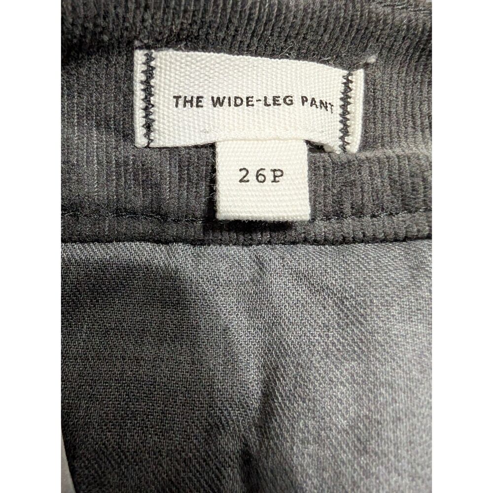 Madewell Petite Wide-Leg Corduroy Pant 26P Black Coal | Super Stretch NX240 - Picture 2 of 7